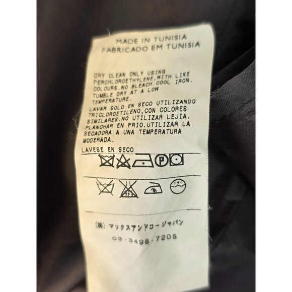 Max & Co Wool Blnd Tweed Mini Skirt Sz 2 Bouclé Button Front Y2K Equestrian Styl - Picture 9 of 10